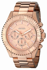 Guess Watches : U0170G4 Rose Gold Dial Metal Band Men Watch
