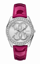 Guess Watches : U0208L3 Quartz Analog Crystal Bezel Leather Women Watch