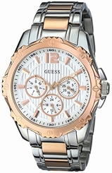 Guess Watches : U0232L4 Quartz Multifunction Dial Two Tone Stainless Steel Women Watch