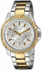 Guess Watches : U0235L2 Silver Dial Metal Band Women Watch