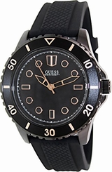Guess Watches : U0245G3 Quartz Analog Black Rubber Men Watch