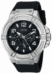 Guess Watches : U0247G4 Black Dial Metal Band Men Watch
