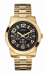 Guess Watches : U0264G2 Quartz Miltifunction Dial Gold Tone Stainless Steel Men Watch