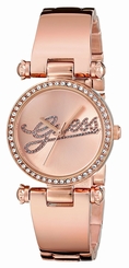 Guess Watches : U0287L3 Rose Gold Dial Metal Band Women Watch