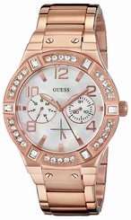Guess Watches : U0290L2 Mother Of Pearl Dial Metal Band Women Watch