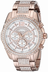 Guess Watches : U0291G2 Silver Dial Stainless Steel Band Men Watch