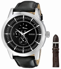 Guess Watches : U0293G1 Quartz Analog Interchangeable Leather Strap Set Women Watch
