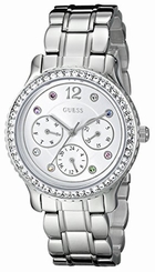Guess Watches : U0305L1 Quartz Multifunction Dial Crystal Bezel Stainless Steel Women Watch