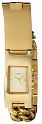 Guess Watches : U0321L5 Gold Dial Metal Band Women Watch