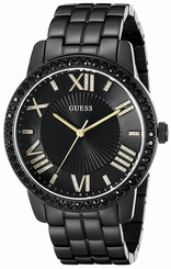 Guess Watches : U0329L5 Black Dial Stainless Steel Band Women Watch