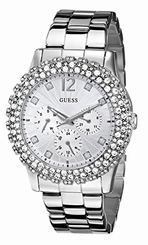 Guess Watches : U0335L1 Quartz Multifunction Dial Crystal Bezel Stainless Steel Women Watch