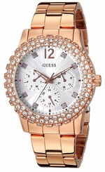 Guess Watches : U0335L3 Quartz Multifunction Dial Rose Gold Tone Stainless Steel Women Watch