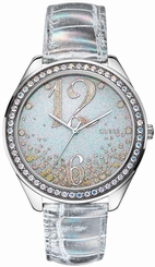 Guess Watches : U0337L1 Quartz Analog Crystallized Bezel Leather Women Watch