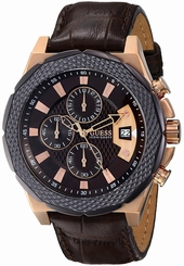 Guess Watches : U0364G3 Quartz Chronograph Date Brown Leather Men Watch