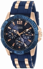 Guess Watches : U0366G4 Quartz Multifunction Dial Blue Silicone Men Watch