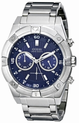 Guess Watches : U0377G2 Blue Dial Stainless Steel Band Men Watch
