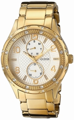 Fake AAA Guess Watches : U0442L2 White Dial Metal Band Women Watch Watch