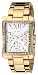 Guess Watches : U0446L2 White Dial Stainless Steel Band Women Watch