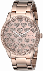 Guess Watches : U0536L1 Rose Gold Dial Stainless Steel Band Women Watch