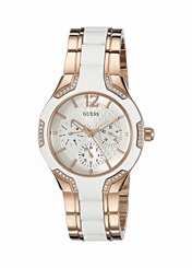 Guess Watches : U0556L3 White Dial Stainless Steel Band Women Watch