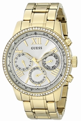 Guess Watches : U0559L2 White Dial Stainless Steel Band Women Watch