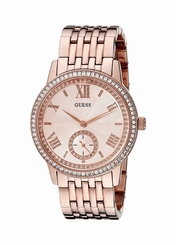 Guess Watches : U0573L3 Rose Gold Dial Stainless Steel Band Women Watch