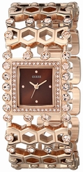 Guess Watches : U0574L3 Brown Dial Stainless Steel Band Women Watch