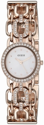 Guess Watches : U0576L3 White Dial Stainless Steel Band Women Watch