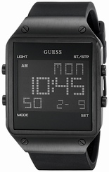 Guess Watches : U0595G1 Quartz Digital Black Silicone Men Watch