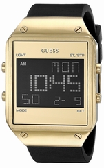 Guess Watches : U0595G3 Quartz Digital Black Silicone Men Watch