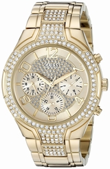 Guess Watches : U0628L2 Gold Dial Stainless Steel Women Watch