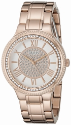 Guess Watches : U0637L3 Rose Gold Dial Stainless Steel Band Women Watch