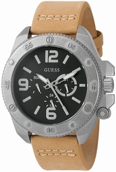 Guess Watches : U0659G4 Quartz Analog Day Date Leather Men Watch
