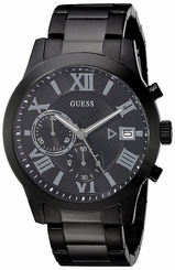 Fake AAA Guess Watches : U0668G5 Black Dial Stainless Steel Band Men Watch Watch
