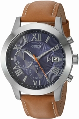 Guess Watches : U0669G3 Quartz Chronograph Date Brown Leather Men Watch