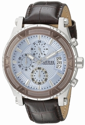 Guess Watches : U0673G1 Quartz Chronograph Brown Leather Men Watch