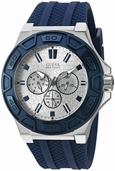 Guess Watches : U0674G4 Quartz Multifunction Dial Blue Silicone Men Watch