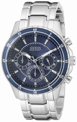 Guess Watches : U0676G2 Blue Dial Metal Band Men Watch