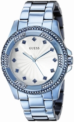 Guess Watches : U0702L1 White Dial Stainless Steel Band Women Watch