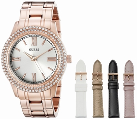 Guess Watches : U0713L3 White Dial Metal Band Women Watch