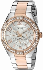 Guess Watches : U0729L4 Silver Dial Stainless Steel Women Watch