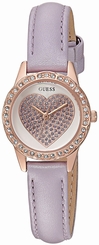 Guess Watches : U0731L5 Quartz Analog Purple Leather Women Watch