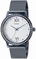 Guess Watches : U0766L4 White Dial Stainless Steel Band Women Watch