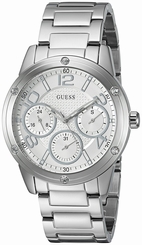 Guess Watches : U0778L1 Silver Dial Stainless Steel Band Women Watch