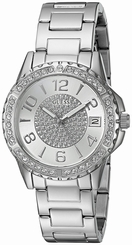 Guess Watches : U0779L1 Silver Dial Stainless Steel Band Women Watch