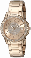 Guess Watches : U0779L3 Rose Gold Dial Stainless Steel Women Watch