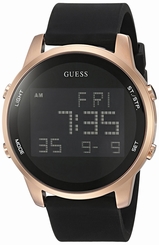 Guess Watches : U0787G2 Quartz Digital Black Silicone Men Watch
