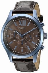 Guess Watches : U0789G2 Brown Dial Stainless Steel Band Men Watch
