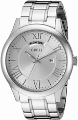 Guess Watches : U0791G1 Silver Dial Stainless Steel Band Women Watch