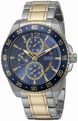 Guess Watches : U0797G1 Silver Dial Stainless Steel Band Men Watch